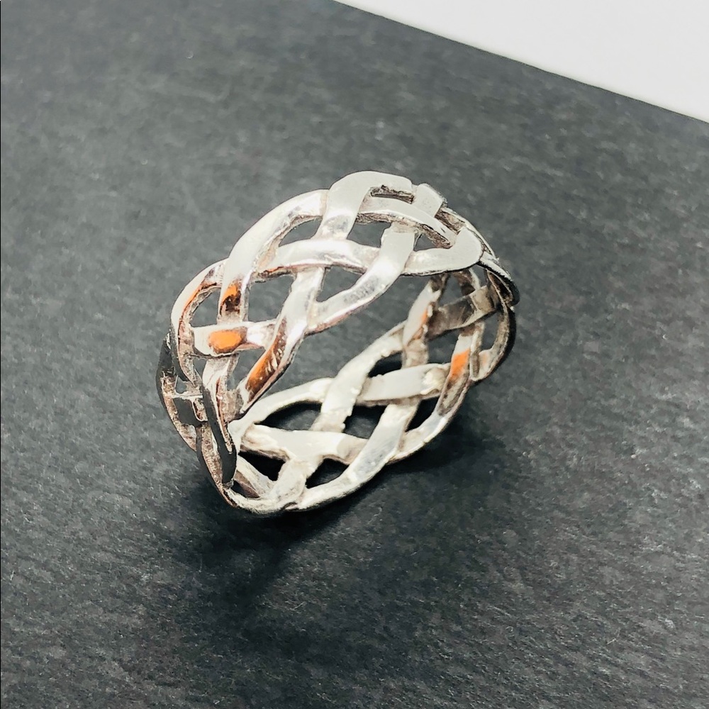 Vintage Sterling Handmade Woven Ring